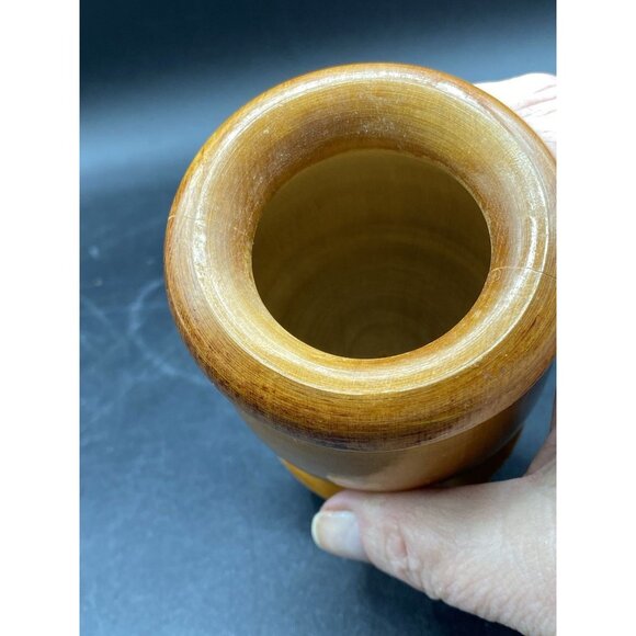 Olive Wood Mortar & Pestle Apothecary Pestle Has Holes - Picture 10 of 14